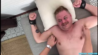 Dominant Bear Matt Tickles Submissive Ryder's Chubby Body — Feet & Boots